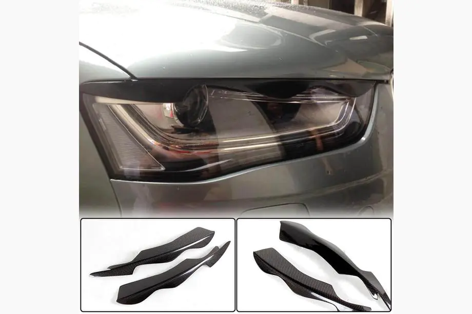 Audi A4 B8 2007–2015 Koplamp wenkbrauwen (2011-2015, Carbon) Image