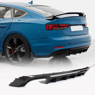 Achterbumper diffuser V3 (voor S-Line 2016-2020, carbon) foto 1