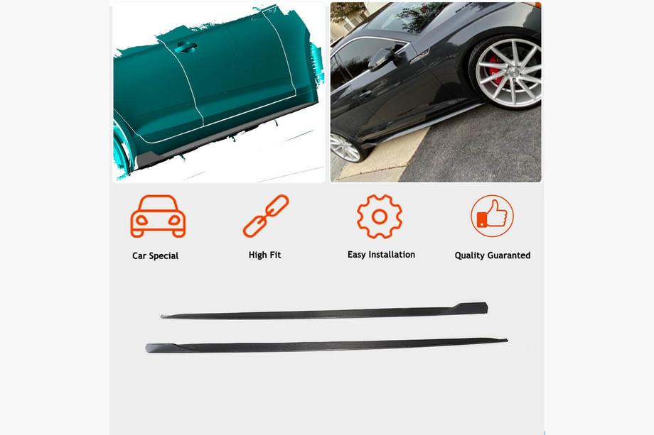 Audi A5 2016–2025 Side skirts 2016-2020 V2 (voor Sportback, carbon) Foto 3