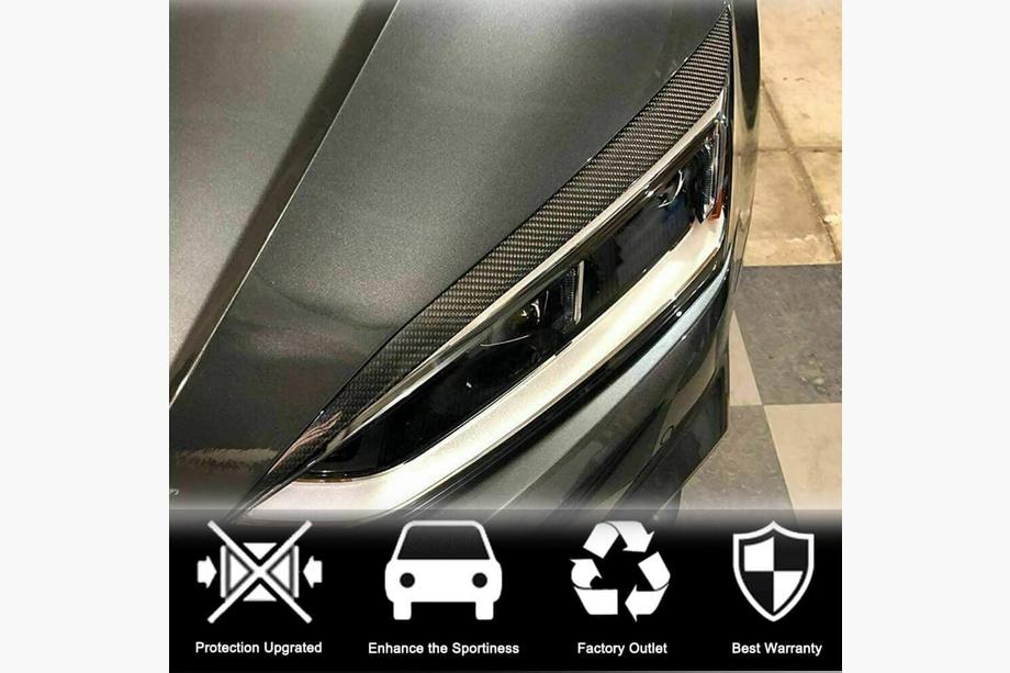 Audi A5 2016–2025 Koplamp wenkbrauwen (carbon) Foto 4