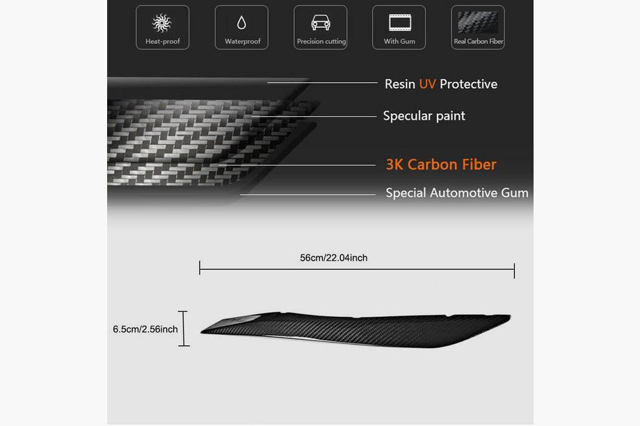 Audi A5 2016–2025 Koplamp wenkbrauwen (carbon) Foto 7