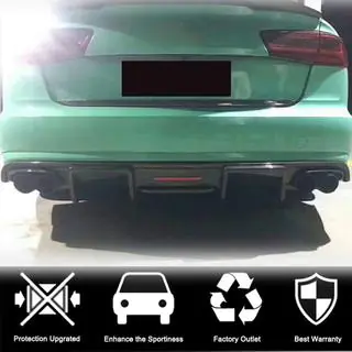 Achterbumper diffuser carbon (voor Base 2014-2018) foto 2