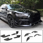 Audi A6 C7 2011–2017 Frontsplitters voor voorbumper (voor RS6, 4 stuks, carbon) foto 1