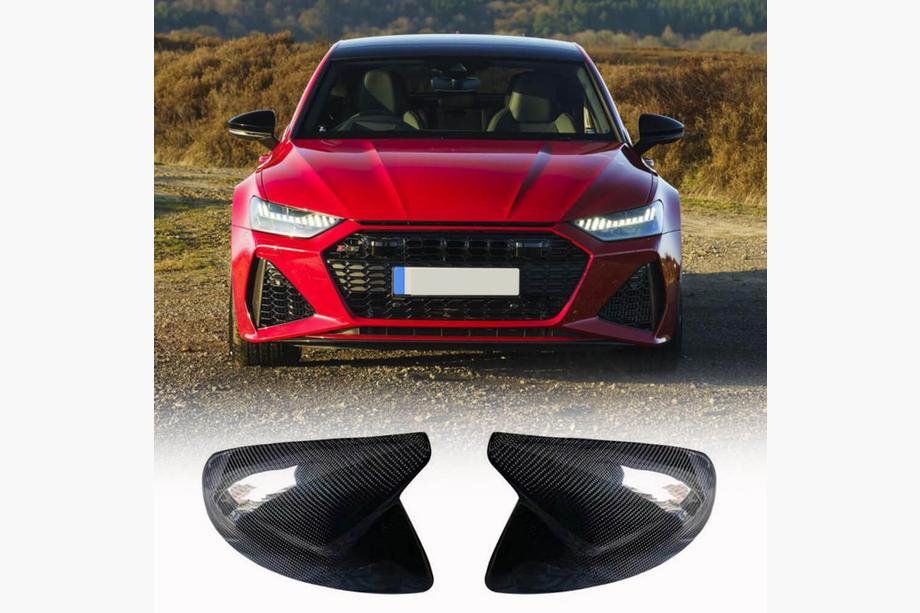 Audi A6 C8 2018–2025 Spiegelkappen, vervangingsstijl (Carbon) V2 Foto 1