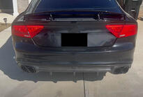 Audi A7 2010–2018 Achterbumper diffuser V2 (voor S-Line, 2010-2014, carbon) foto 6