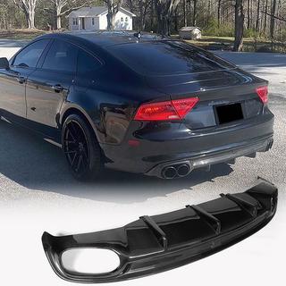 Achterbumper diffuser V2 (voor S-Line, 2010-2014, carbon) foto 1