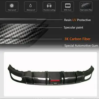 Achterbumper diffuser (carbon) foto 3