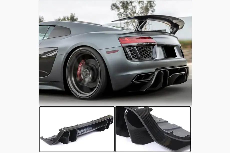 Audi R8 2015– Achterbumper diffuser V1 (2015-2020, Carbon) Image