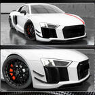 Audi R8 2015– Voorbumper lip V3 (2015-2020, Carbon) foto 5