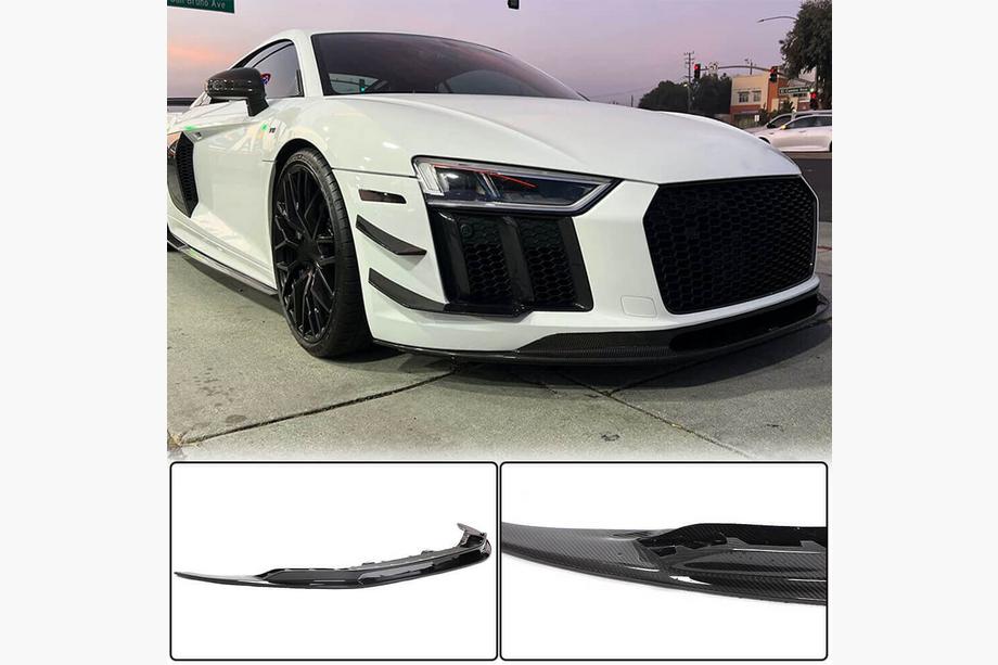 Audi R8 2015– Voorbumper lip Lip V2 (2015-2020, Carbon) Image