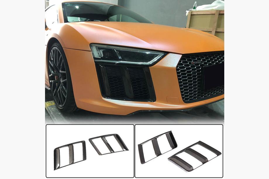 Audi R8 2015– Voorbumper frontlip V1 (2015-2020, carbon) Image