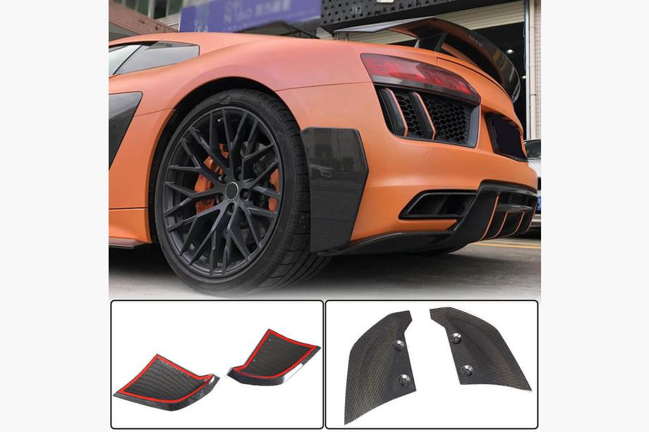 Audi R8 2015– Achterbumper splitters V2 (2015-2020, carbon) Image