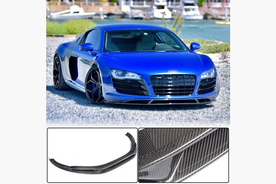Audi R8 2006–2015 Voorbumper lipspoiler (Carbon) V2 Image