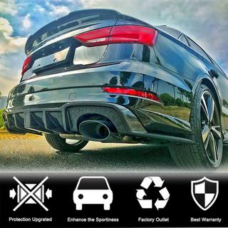 Achterbumperdiffuser met LED remlicht V2 (voor RS3 2017-2019, carbon) Audi A3 2012–2020 foto 2