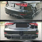 Audi A3 2012–2020 Achterbumper diffuser (carbon) (met LED remlicht) V2 foto 3