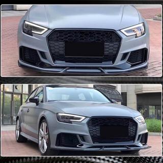V4 voorbumper splitter (voor RS3 Sedan 2017-2020, carbon) foto 1