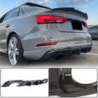 Audi A3 2012–2020 Achterbumper diffuser V1 (voor RS3 Sedan 2017-2019, carbon) foto 1