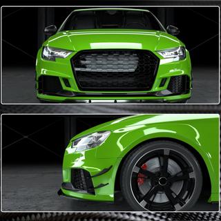 Frontbumper lip V2 (voor RS3 Sedan 2017-2020, carbon) foto 4