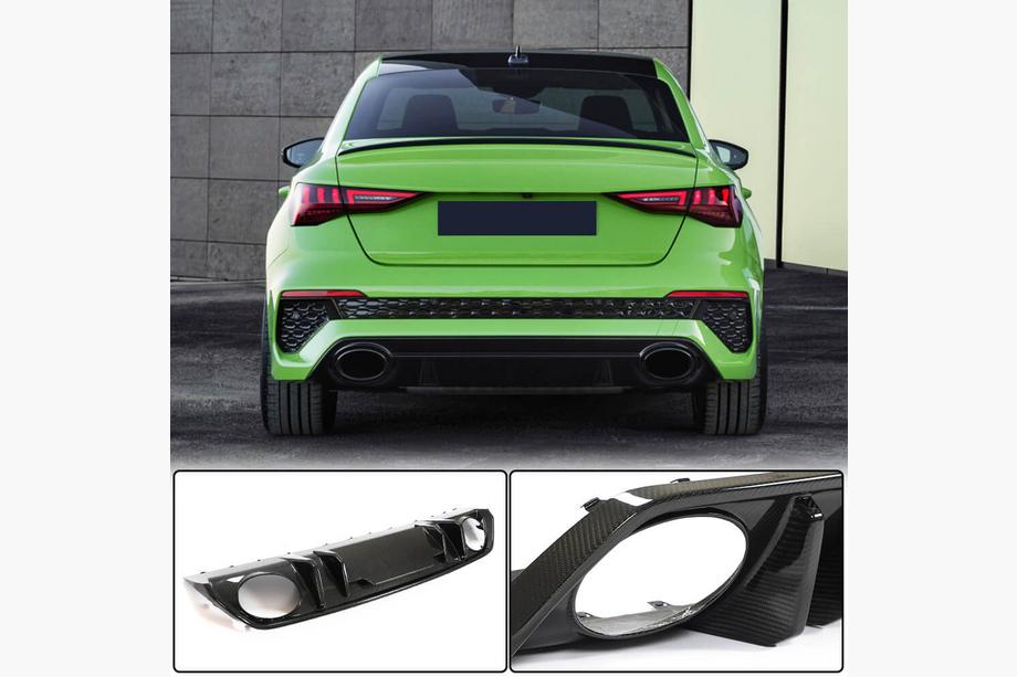 Audi A3 2020– Achterbumper diffuser (voor RS Sedan, carbon) Image