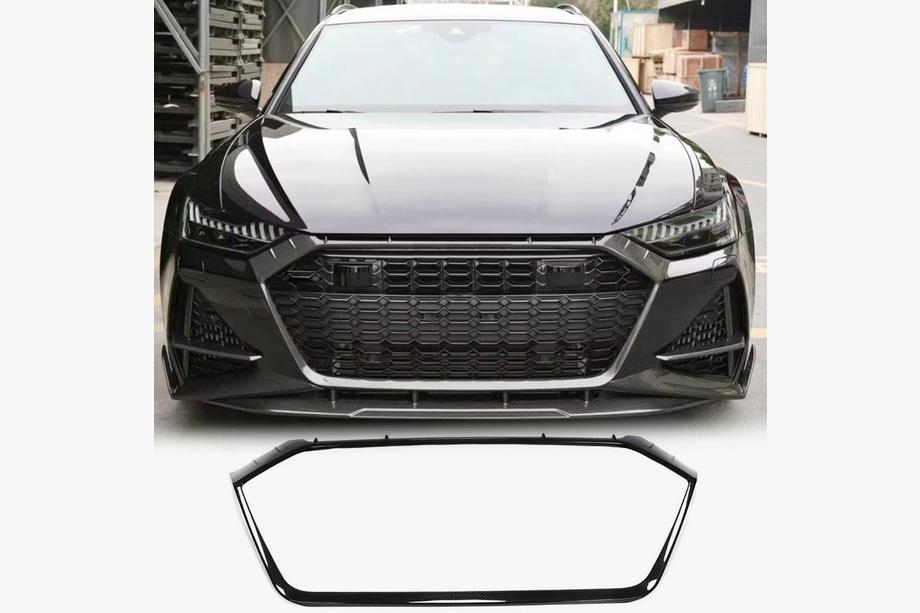 Audi A6 C8 2018–2025 Radiateurgrill omlijsting (voor RS6, carbon) Image