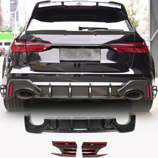Achterbumper diffuser (voor RS6, carbon) foto 1