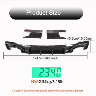 Achterbumper diffuser (voor RS6, carbon) foto 4