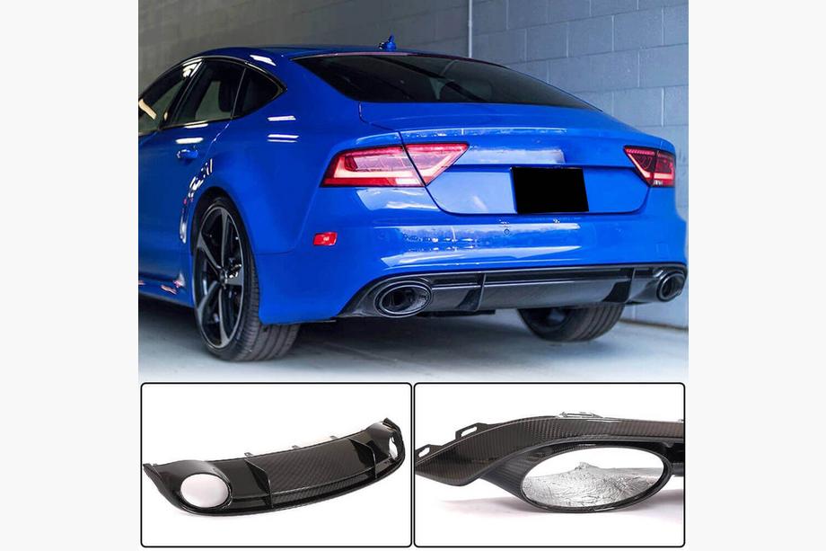 Audi A7 2010–2018 Achterbumper diffuser (carbon) Image