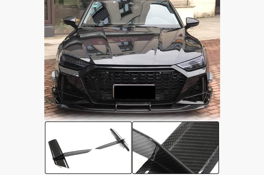 Audi A7 2018– Afdekkappen voor ventilatieopeningen in de voorbumper V1 (voor RS7 2018-2022, dry carbon) Image