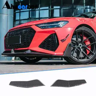 Afdekkappen voor de luchtinlaten in de voorbumper V2 (voor RS7 2018-2022, Dry Carbon) foto 1