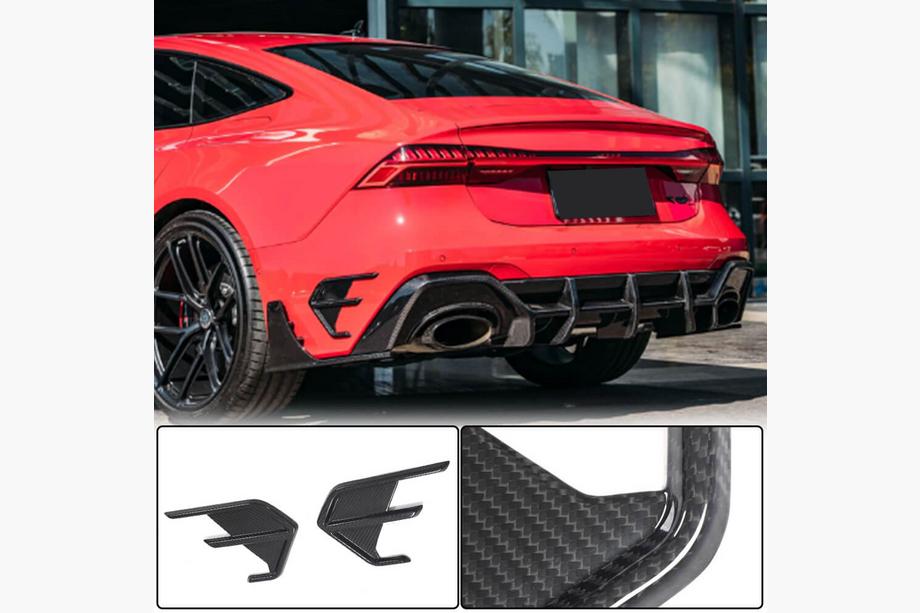 Audi A7 2018– Afdekkappen voor ventilatieopeningen achterbumper (voor RS7 2018-2022, dry carbon) Image