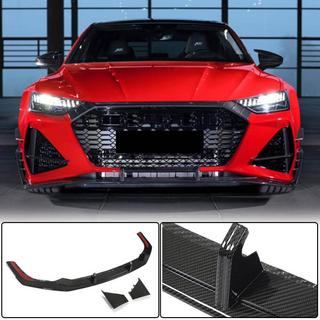 Voorbumper lip spoiler Lip V1 (voor RS7 2018-2022, dry carbon) foto 1