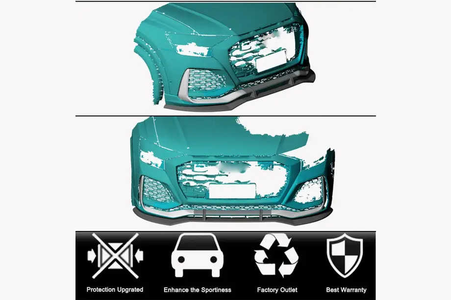 Voorbumper lip spoiler (2021+, Carbon) foto 2