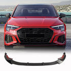 Audi A3 2020– Voorbumper lipspoiler Lip (voor S-Line Sedan 2020-2023, carbon) foto 1