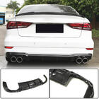 Audi A3 2012–2020 Achterbumper diffuser V5 (voor S-Line Sedan 2017-2020, carbon) foto 1