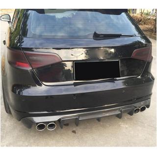 Achterbumper diffuser V1 (voor S-Line HB 2012-2016, Carbon) Audi A3 2012–2020 foto 2