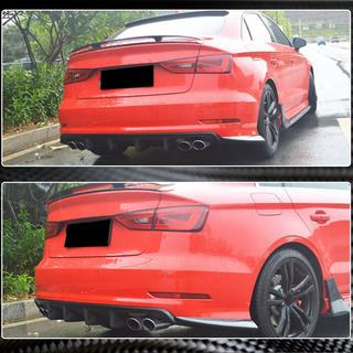 Achterbumper diffuser V3 (voor S-Line Sedan 2012-2016, carbon) Audi A3 2012–2020 foto 3