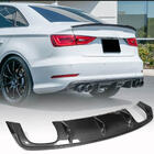 Audi A3 2012–2020 Achterbumper diffuser V2 (voor S-Line Sedan 2012-2016, carbon) foto 1