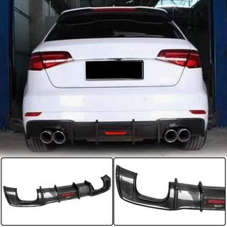 Achterbumper diffuser V1 (voor S-Line HB 2017-2020, carbon) Audi A3 2012–2020 foto 1