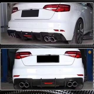 Achterbumper diffuser V1 (voor S-Line HB 2017-2020, carbon) Audi A3 2012–2020 foto 3