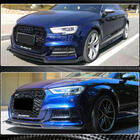 Audi A3 2012–2020 Frontbumper lipspoiler Lip V4 (voor S-Line Sedan 2017-2020, carbon) foto 3