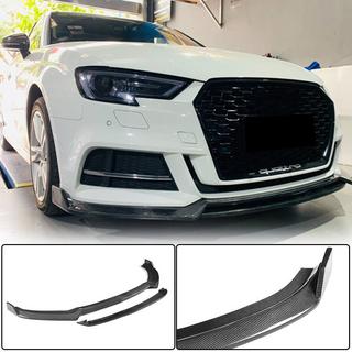Frontbumper lipspoiler Lip V4 (voor S-Line Sedan 2017-2020, carbon) Audi A3 2012–2020 foto 1