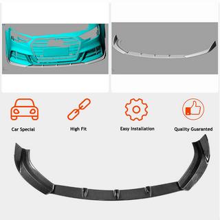 Front bumper lip Lip V2 (voor S-Line Sedan 2017-2020, carbon) Audi A3 2012–2020 foto 2