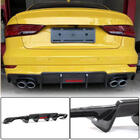 Audi A3 2012–2020 Achterbumperdiffuser V3 (voor S-Line Sedan 2017-2020, carbon) foto 1