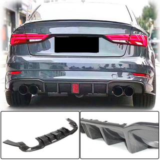 Achterbumper diffuser V2 (voor S-Line Sedan 2017-2020, carbon) Audi A3 2012–2020 foto 1