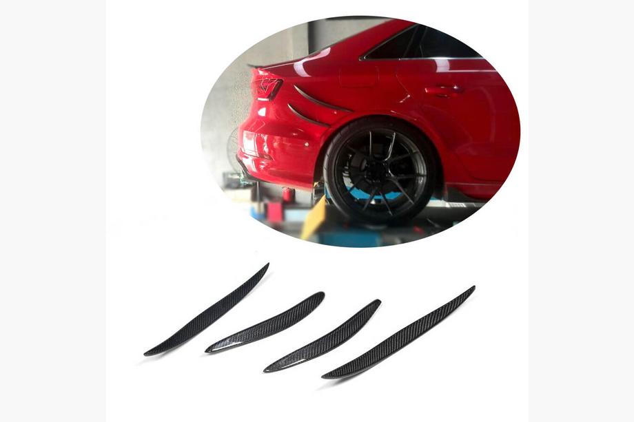 Audi A3 2012–2020 Achterbumper lippen (voor S-Line Sedan 2012-2016, carbon) Image