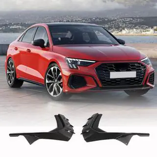 Voorbumper lip spoiler (voor S-Line Sedan 2020-2023, carbon) foto 1