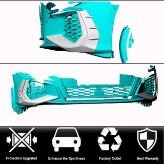 Voorbumper lip spoiler (voor S-Line Sedan 2020-2023, carbon) foto 2
