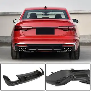 Achterbumper diffuser V1 (voor S-Line, carbon) foto 1