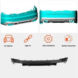 Achterbumper diffuser V1 (voor S-Line, carbon) foto 2