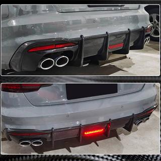 Achterbumper diffuser V3 (voor S-Line, carbon) foto 3